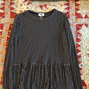 Old Navy striped peplum shirt.